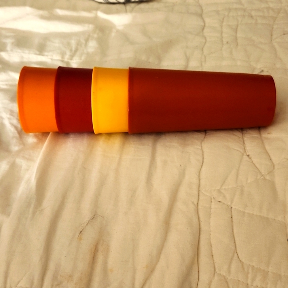 TUPPERWARE Vintage Tall Drinking Cups, 4 Included, EUC